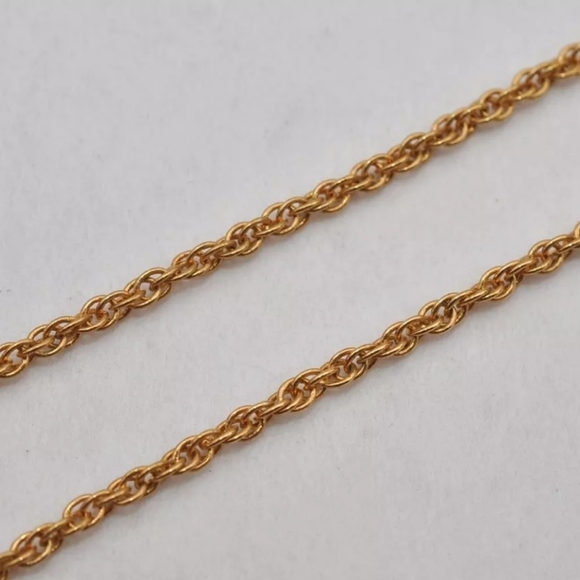 Nina Ricci Goldplated Necklace W/Rhinestone Logo Pendant EUC! - Picture 12 of 14